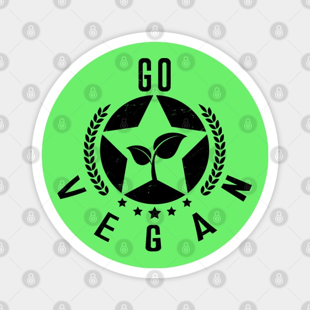 Go Vegan Magnet by MZeeDesigns